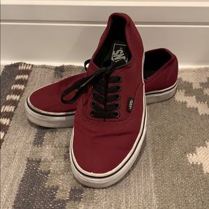 Burgundy Vans Era sneakers